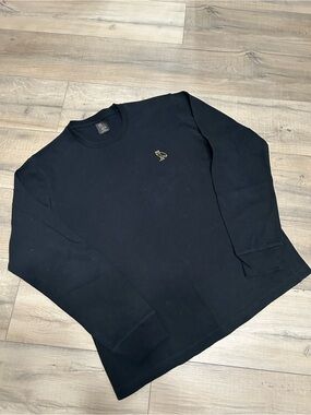 OVO Black Crewneck Sweater with Gold Owl Logo